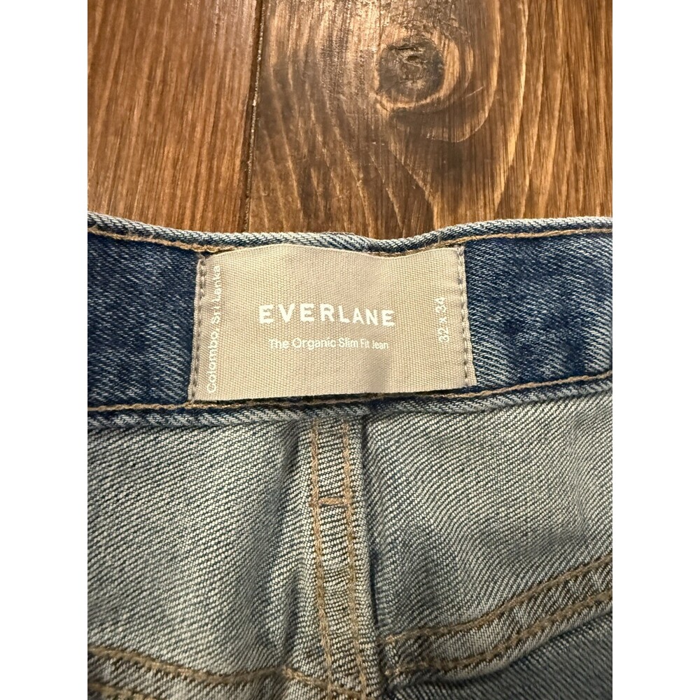 Everlane Mens The Organic Slim Fit Denim Jeans 32/34 - Picture 9 of 10